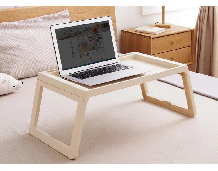 

Modern Desk Foldable Table With Groove Plastic Study Adult Notebook Laptop Stand For Sofa Bed Camping Table Office Furniture