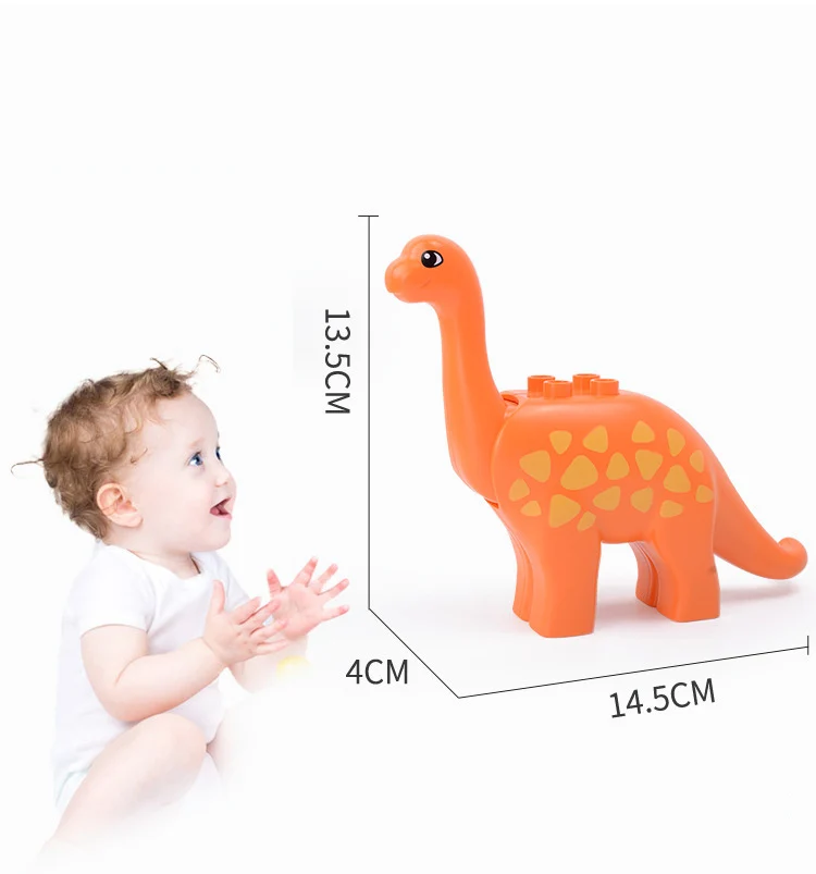 Animal Block Toy Dinosaur Lion Model Figures Big Size Building DIY Cartoon Brick Educational For Children Gift | Игрушки и хобби