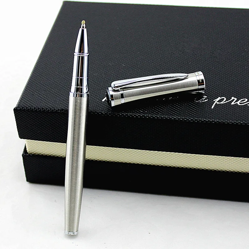 Высококачественная металлическая шариковая ручка с серебряным зажимом 0 5 мм