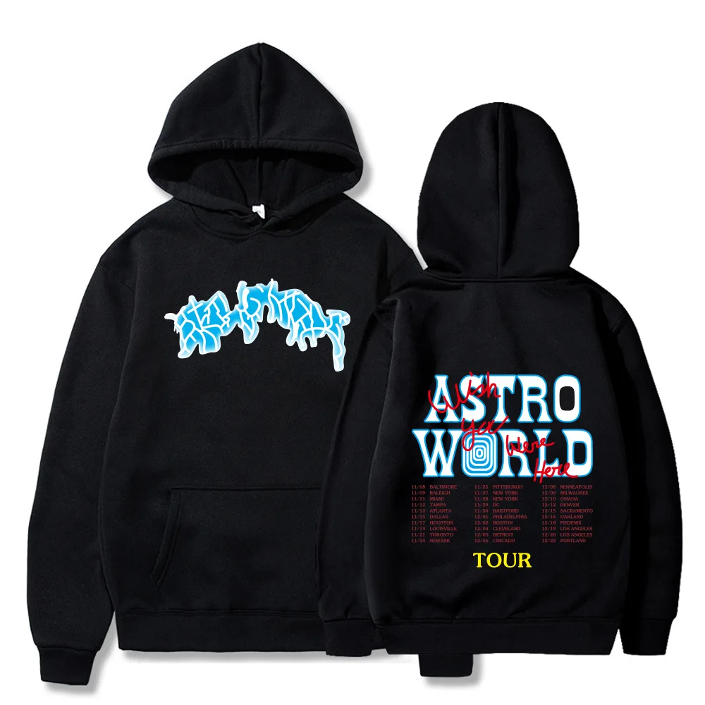 

2021TRAVIS SCOTT ASTROWORLD WISH YOU WERE HERE HOODIES fashion letter ASTROWORLD HOODIE streetwear Man woman Pullover Sweatshirt