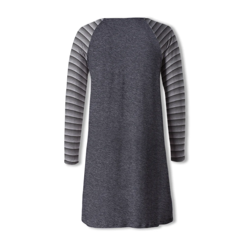 Детская ночная рубашка с длинным рукавом в полоску | Женская одежда