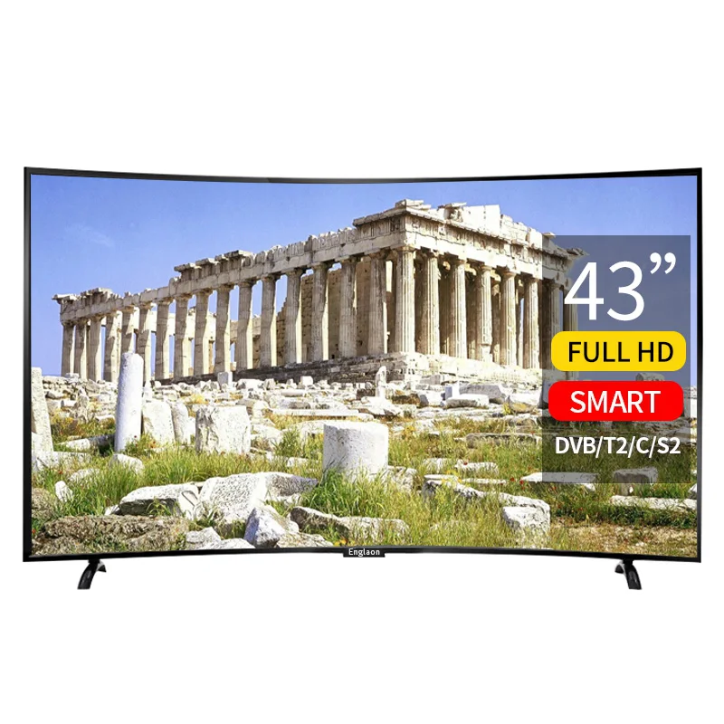 телевизор 43 дюйма смарт тв Телевизоры Изогнутый экран Android 7.0 Цифровое ТВ full hd |