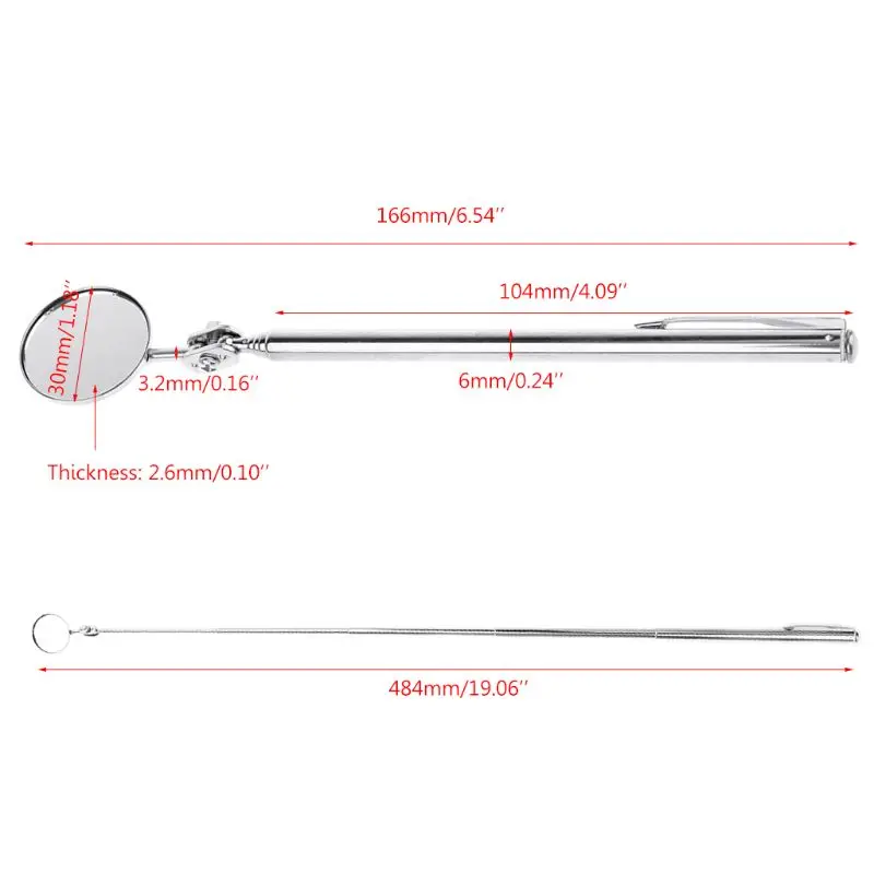 55 см телескопическое зеркало для осмотра автомобиля угол обзора инструмент