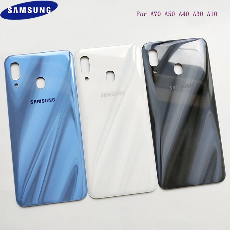 SAMSUNG Galaxy A70 A50 A40 A30 A10 A505 A505F Plastic Back Battery Housing Repair Cover Rear Door Case Replacement With Stickers | Мобильные