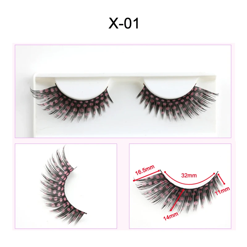 

Hot Selling Colorful Cheap Feather Eyelashes for Halloween Costume False Eyelashes Makeup Eye Lashes Extension For Cosplay