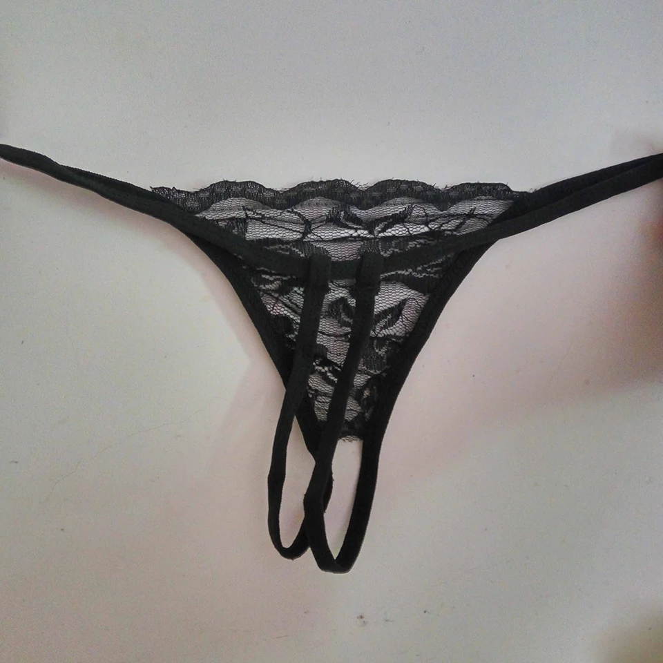 Women Sexy Lingerie Low Rise Lace Floral G String Thongs T Back Panties Mesh Thong Hollow Out Underwear
