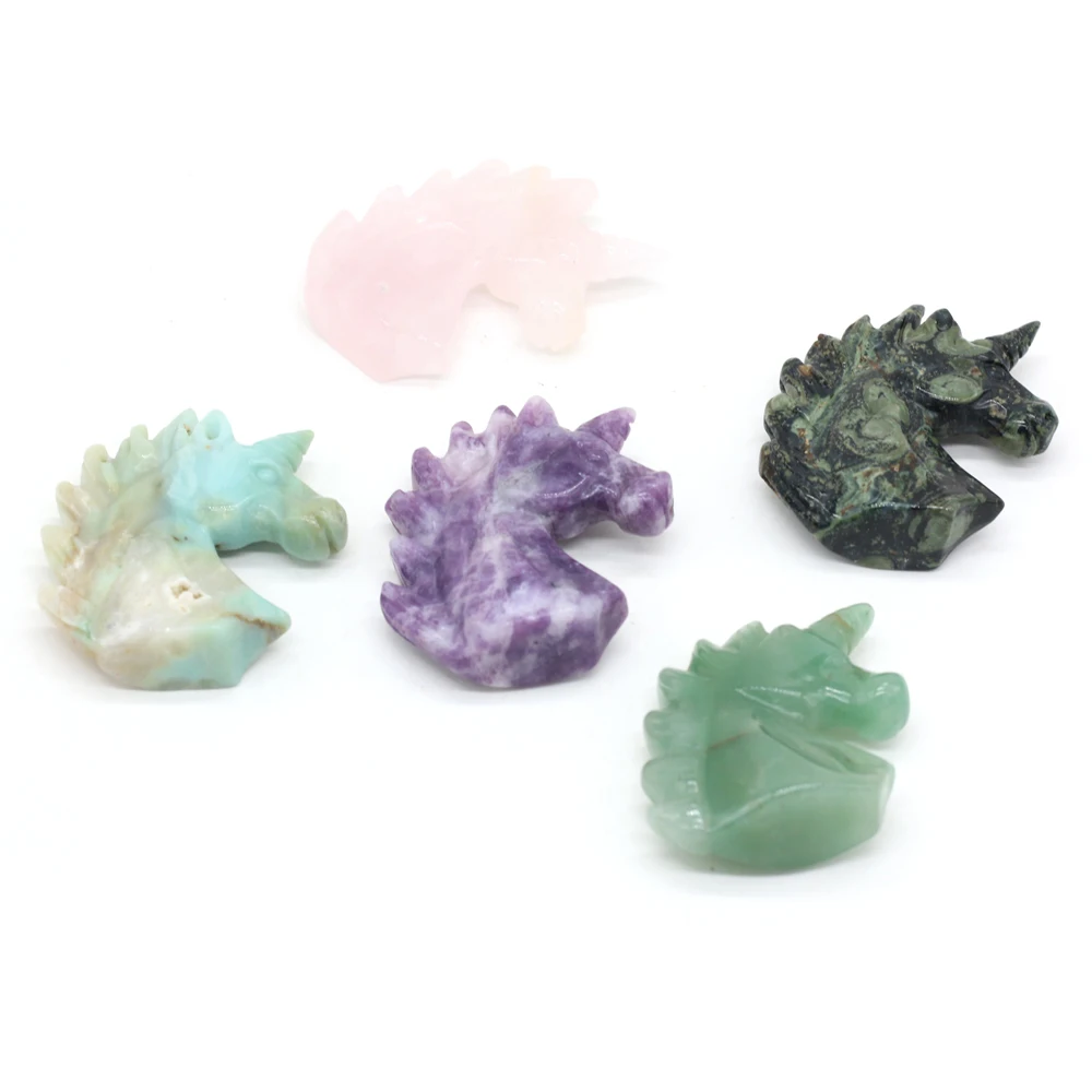 Hot Sale Natural Stone Decoration Horse-Shaped Artificial Ornament Bed-Room Garden Office Desk Samll Ornaments