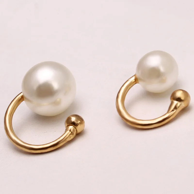 

Sailing Rain Spring Summer Earrings For Women Vintage Bride Girl Fashion Wedding Jewerly Gifts Geometric Hook Pearl Clip Earring