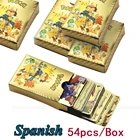 55 шт., металлические золотые карточки в виде покемона