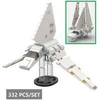 buildmoc moc 34496 movie series imperial flying shuttle model building blocks diy space ship bricks toys for kids xmas gifts