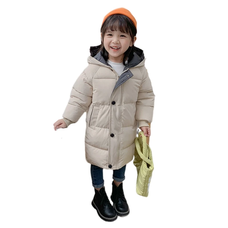 

Winter Jackets For Boys Girls Casual Solid Kids Coat Hooded Zipper For Boy Girl Parkas Clothes 3 4 6 8 10 Years Children Jacket