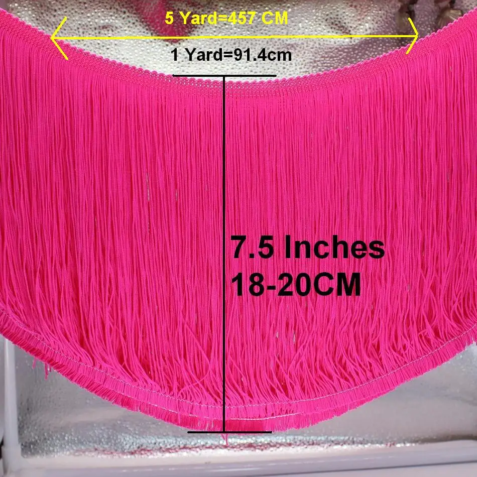 3 ярдов/партия латиноамериканских танцев с бахромой со шнуровкой и кисточками