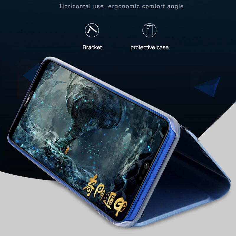 

for oneplus 8 pro case smart mirror flip phone case for oneplus 8 pro 8pro oneplus8 one plus 8 magnetic stand book Cases coque