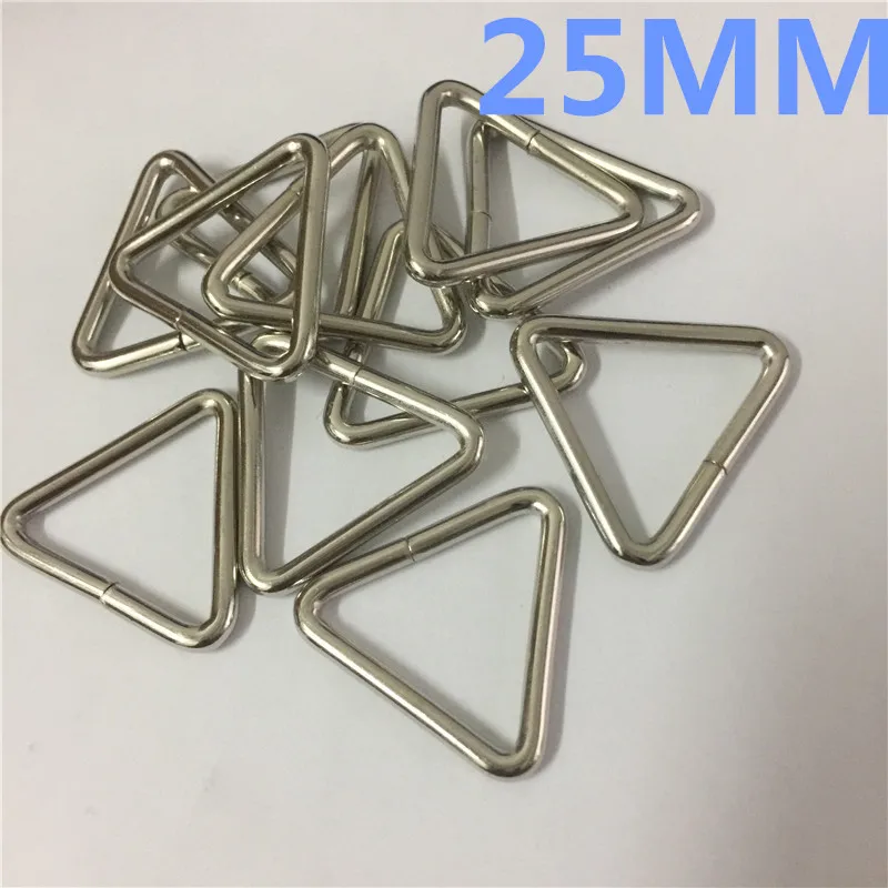 50 шт. серебряная металлическая треугольная пряжка 25 мм 1 ''несварная петля для