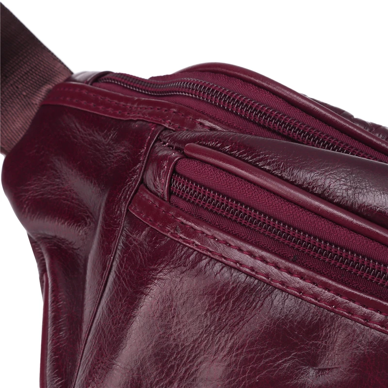 

Men's Waist Packs Male PU Leather Fanny Pack Belt Bag Phone Pouch Bags Travel Waist Pack Male Small Waist Bag Leather Pouch