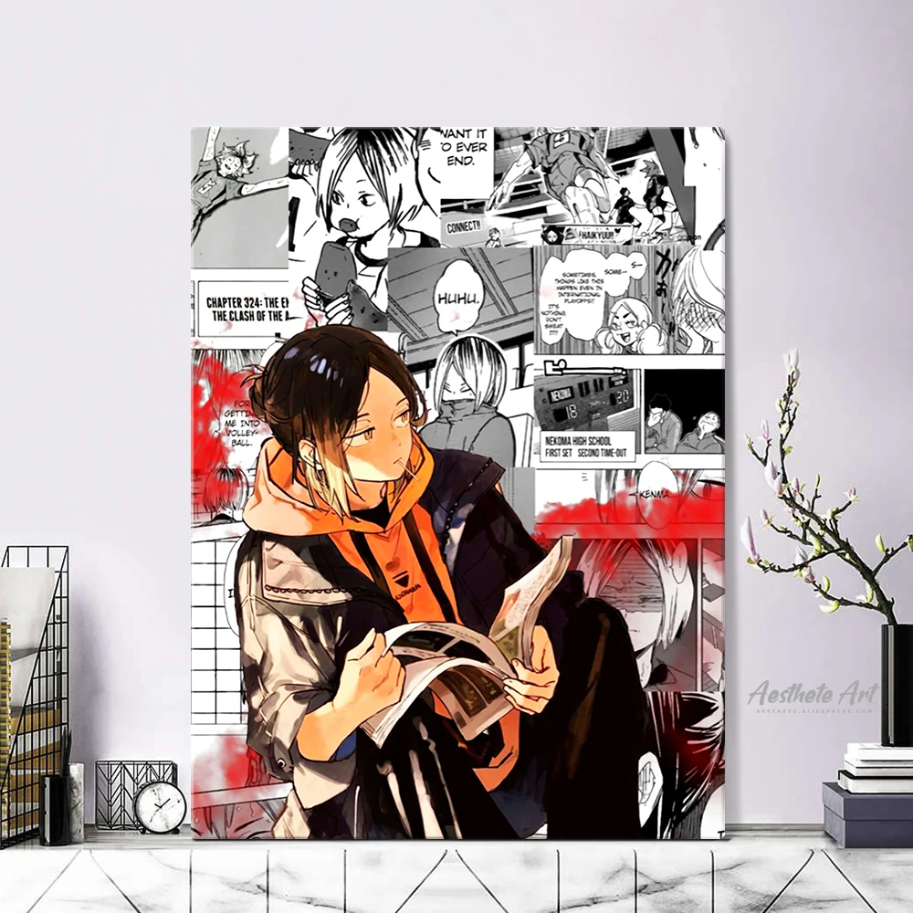 

Kenma Kozume Haikyuu! Аниме Картина на холсте настенный плакат печать Картина гостиная украшение домашний декор
