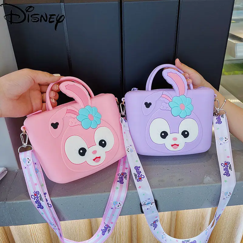 

Сумка из мультфильма Disney Дональд Дак, женская, большая милая сумка из мультфильма мобильный телефон, силиконовая сумка-мессенджер с сердцем...