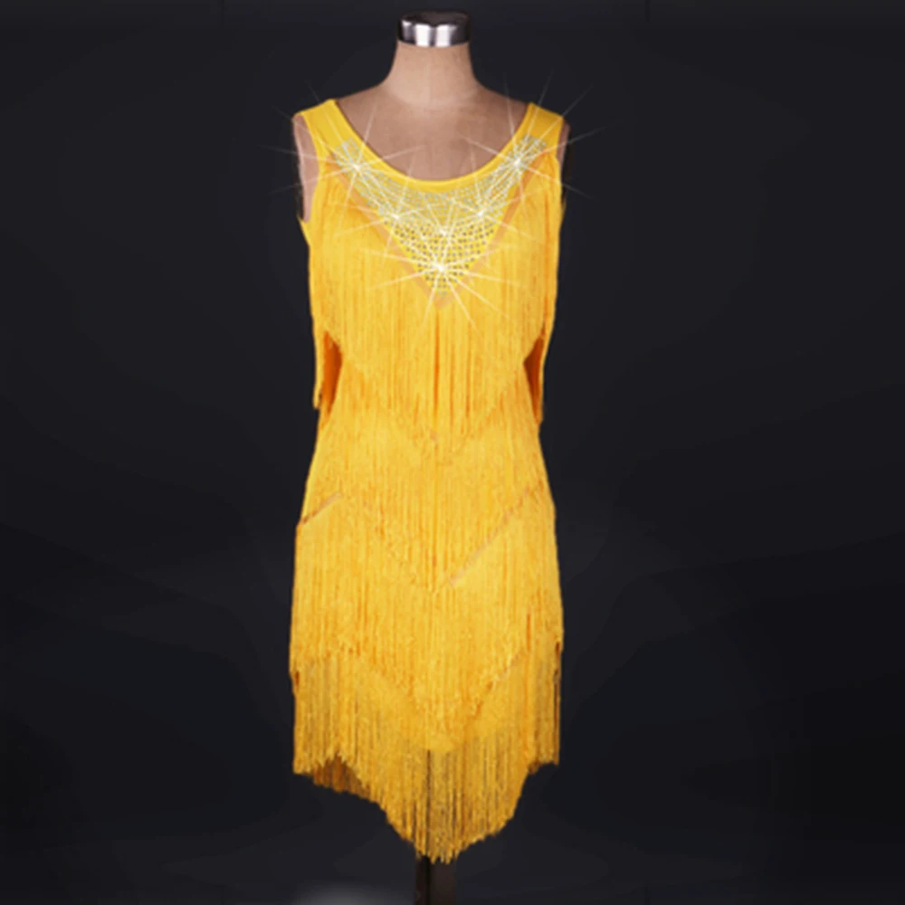 

Latin Dress Women Competition Adult Women Latin Dress Gradient Tassel Suit New Latin Dance National Standard Competition