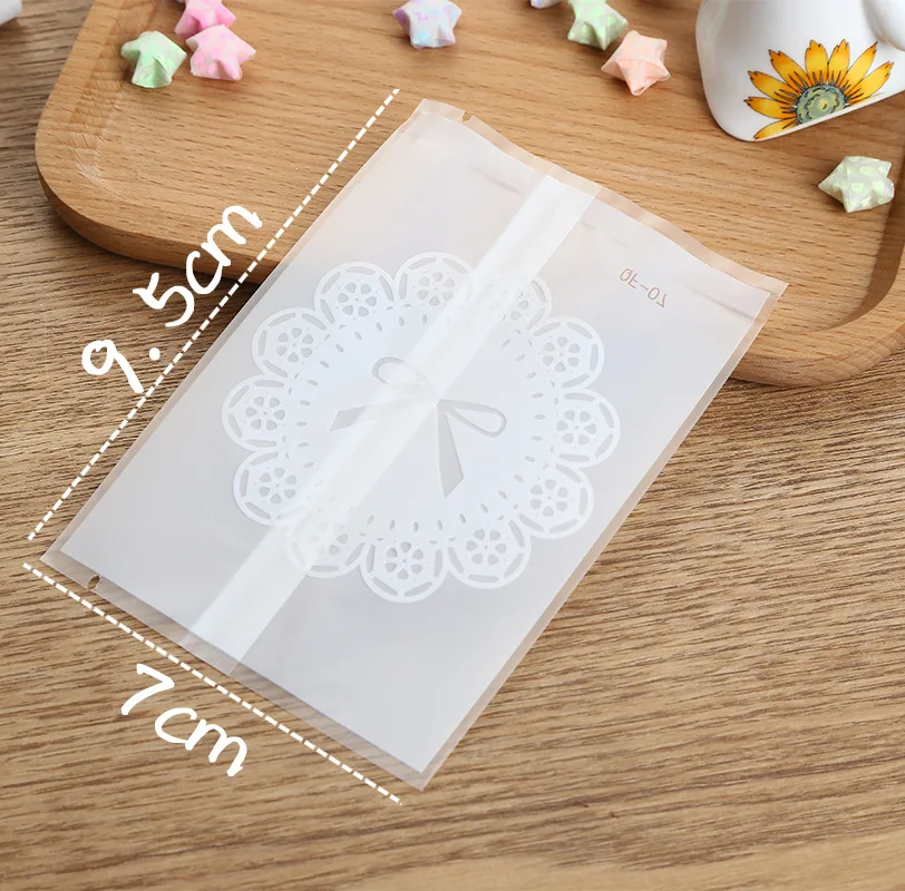 100pcs Рождество Санта Снег торт, печенье, сладости сладкие вечерние Пластиковые Конфеты мешочек для печенья подарочные пакеты подарочные целлофановые пакеты - Цвет: 100pcs