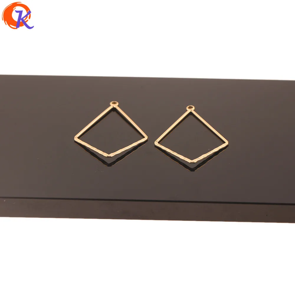 

Cordial Design 40Pcs 25*38MM Jewelry Accessories/Hand Made/Rhombus/Genuine Gold Plating/Earring Findings/DIY Jewelry Making