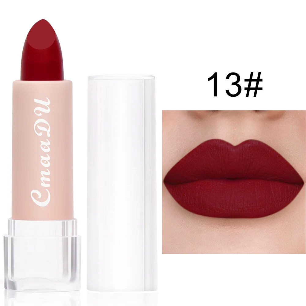 

Sexy Dark Red Velvet Matte Lipstick Lip Gloss Liquid Lip Tint Cream Pigment Long Lasting Silky Texture for Lips Womens Cosmetics