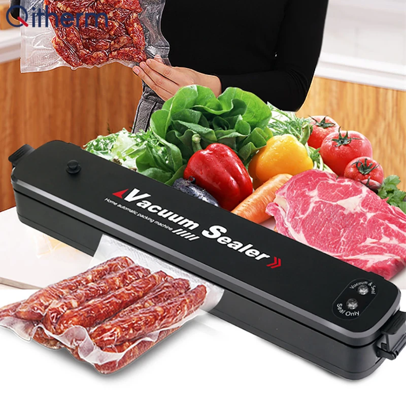 

Kitchen Electric Vacuum Food Sealer 220V/110V Household Automatic Vacuum Sealer Packaging Machine With 15pcs Bags