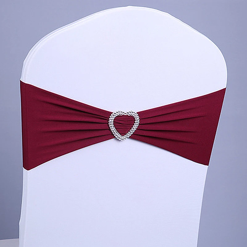 Чехол из спандекса и лайкры для свадебного стула 2 шт./Лот повязки в форме сердца