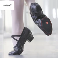 quality leather ballet dancing shoes for women low heel genuine leather girls ballet jazz dance shoes belly yoga teacherss shoe