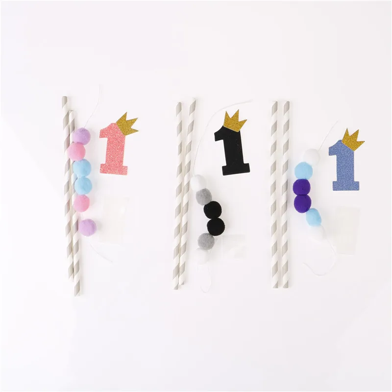 Украшения для торта с помпоном на один год|Товары украшения тортов| |