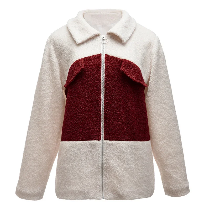 2019 русский хит продаж Женское зимнее теплое пальто из плюшевого меха лоскутное