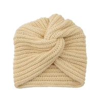 winter warm knitted headdress hat womens cashmere cross wrap up lndian hat wool knitted hat headdress hats beanie cap mario