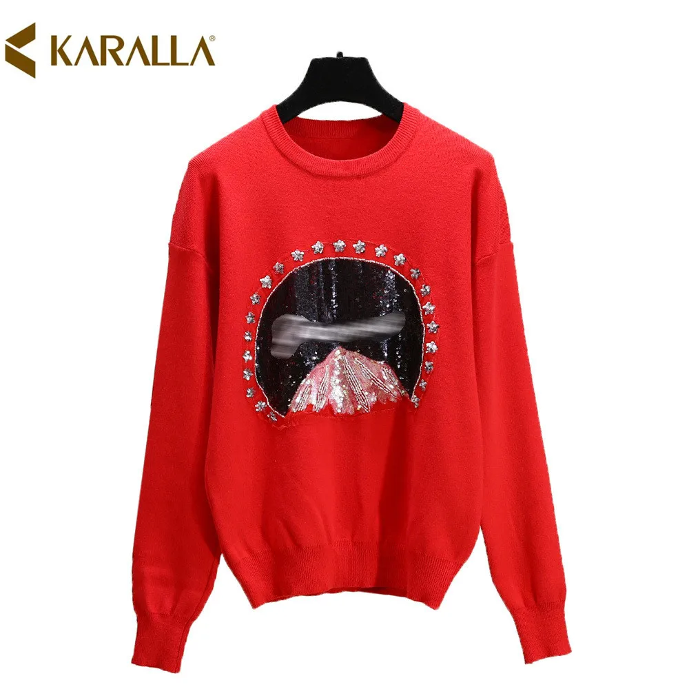 Высокое качество 2020 весна осень новая мода уличная Снежная гора свитер расшитый