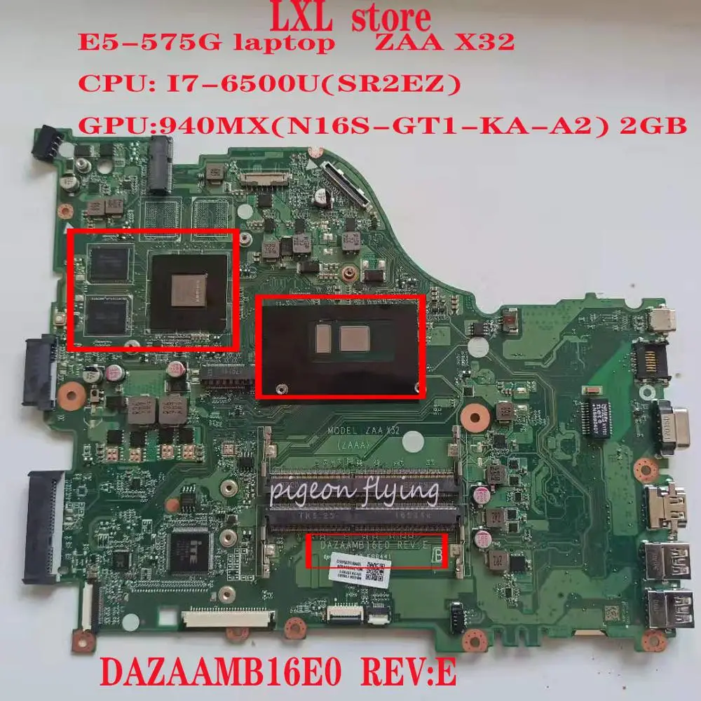 Материнская плата ZAA X32 DAZAAMB16E0 REV:E для ноутбуков ACER материнская и ПК с процессором