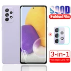 Samsung a72 и кристалликами матовая пленка на передний и задний Защитные пленки для экрана камеры пленка из стекла для samsung galaxy a72 72 72a 5g 6,7