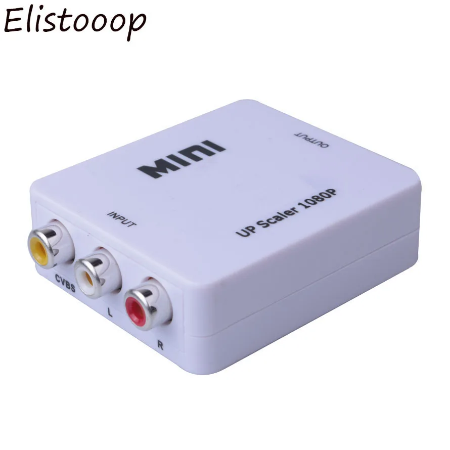 Мини RCA AV CVBS к HDMI-совместимый преобразователь видеоадаптер для HD ТВ ПК DVD Xbox