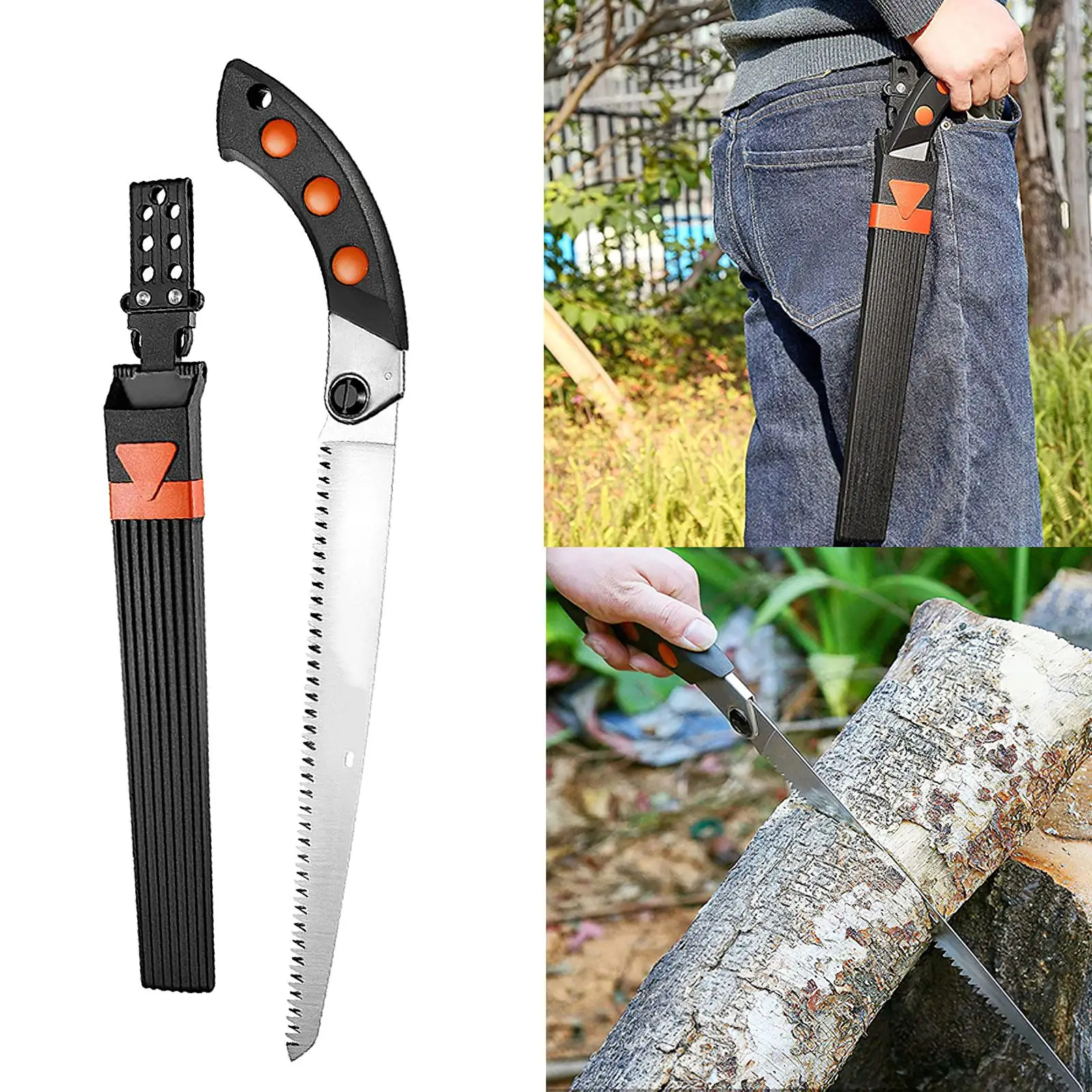 

Garden Logging Saw High Hardness Twig Jagged Saw Labor Saving Anti-Rust Fruit Tree Handheld Manual Jagged Saw Long Grip Handle