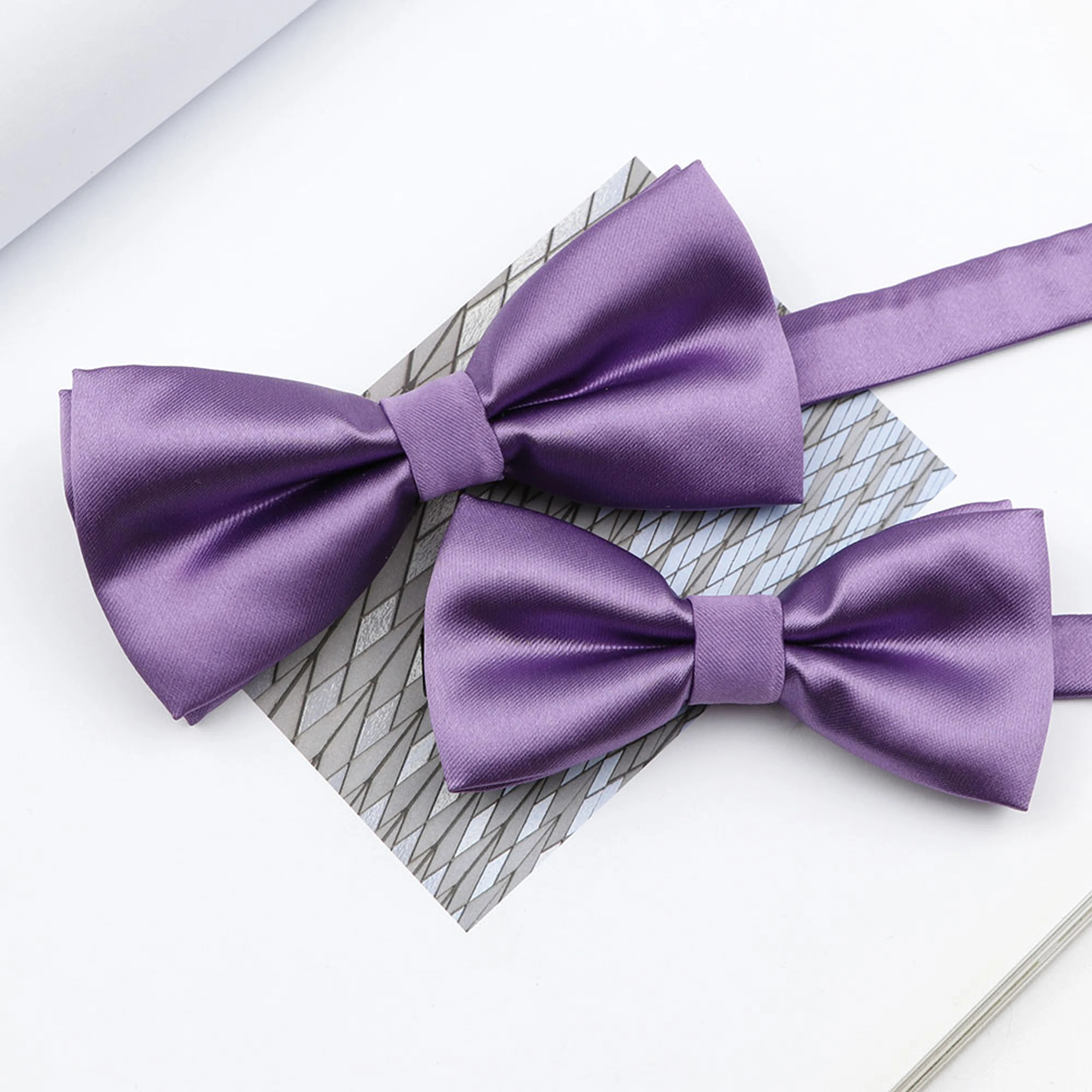 Цвет Фул однотонные наряд для родителей и ребенка с бантом комплект Классический