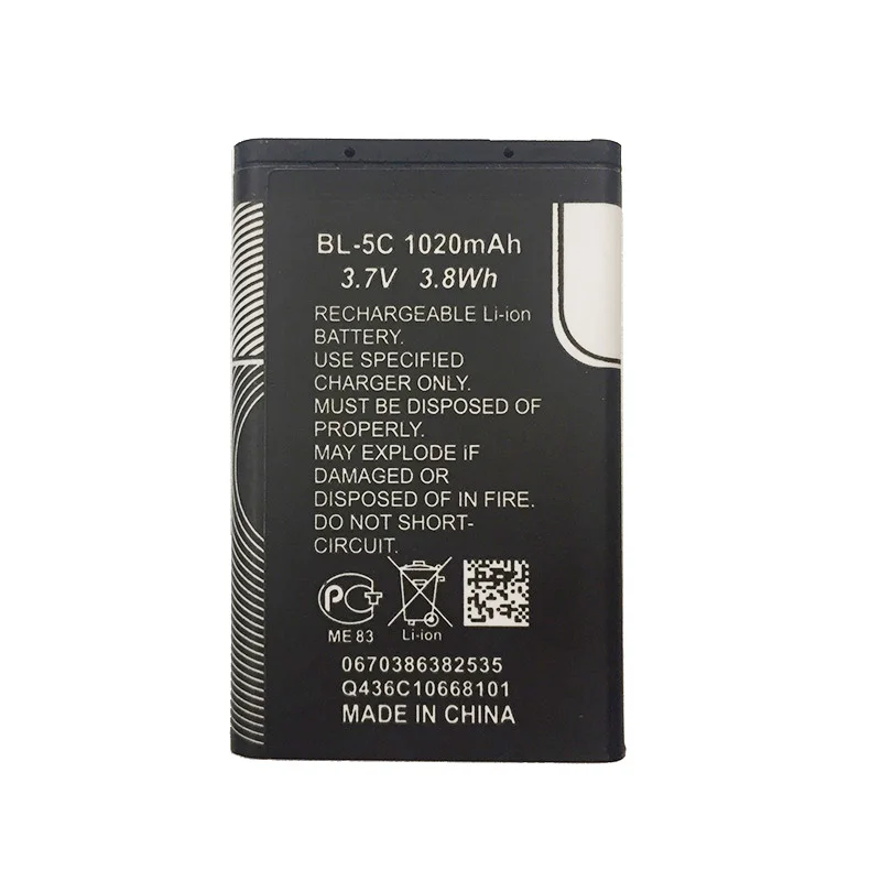 Аккумуляторные батареи 3 7 в 1020 мАч BL 5C BL5C для Nokia 2112 2118 2255 2270 2280 2300 2600 2610