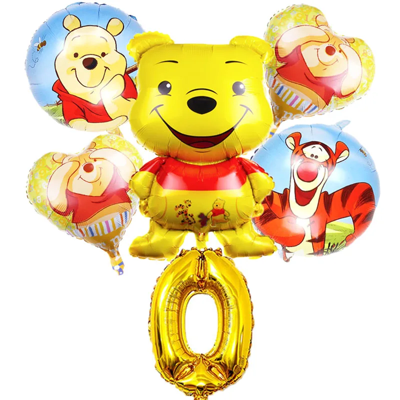 6 шт./компл. Disney с Винни пухом для м/ф Пуха и мультяшную тему шары Детские День