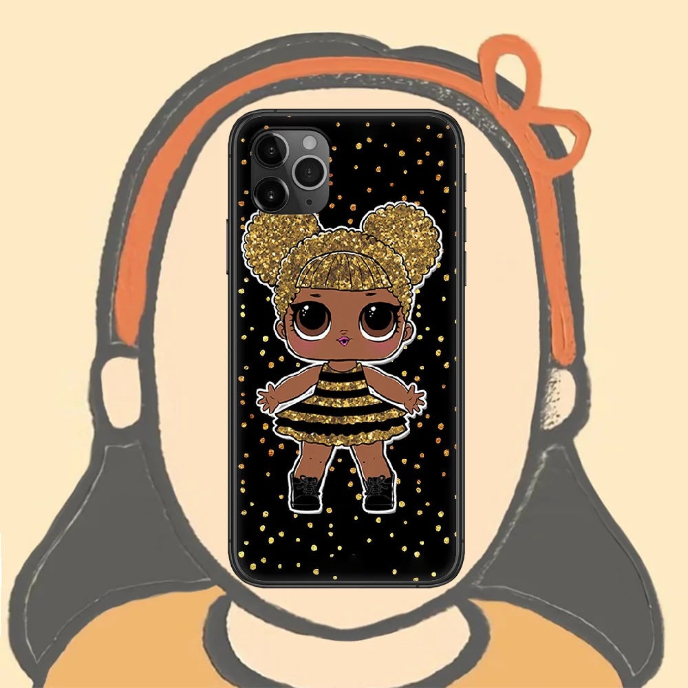 

cartoon Lol dolls Phone Case For Iphone 4 4s 5 5S SE 5C 6 6S 7 8 Plus X XS XR 11 12 Mini Pro Max 2020 black Hoesjes 3D Cover