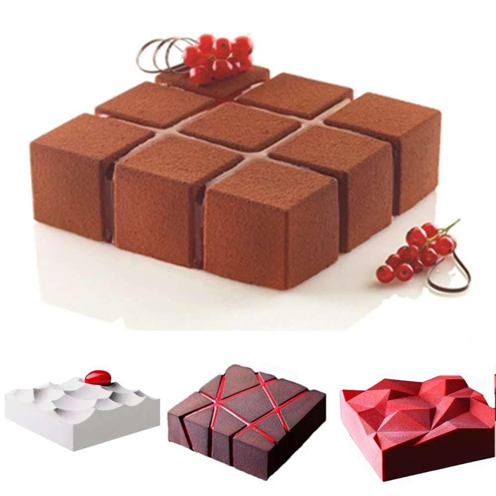 1 шт. неравномерность в виде геометрических фигур силиконовая форма для выпечки