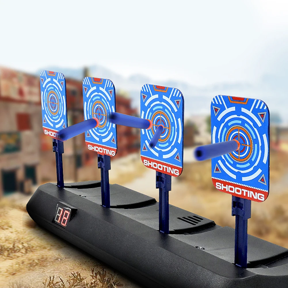 

For Nerf Toy Electric Target High Precision Auto Reset Scoring Gun Target Sound Light Shooting Game Outdoor Sports Toys Dropship