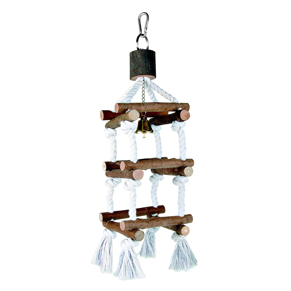 Деревянная подвесная качели деревянная веревка башня птица попугай восхождение