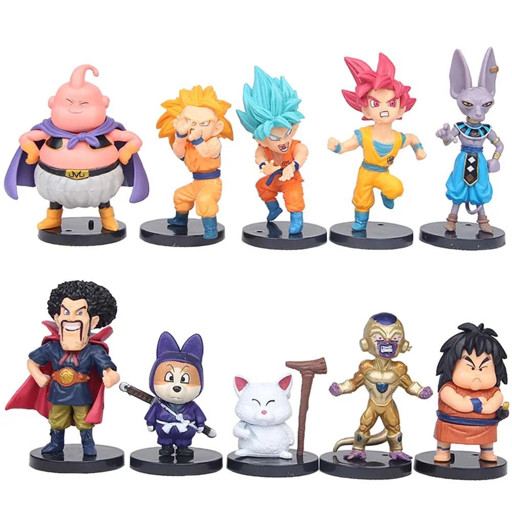 Экшн фигурка Dragon Ball Z DBZ Аниме Супер сайян Сон Гоку Буу Фриза Марк кот собака