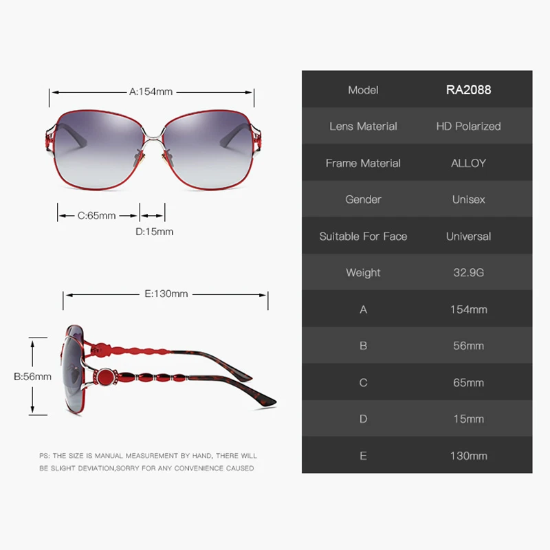 RUGIADA бренд ретро женские поляризованные солнцезащитные очки модная большая