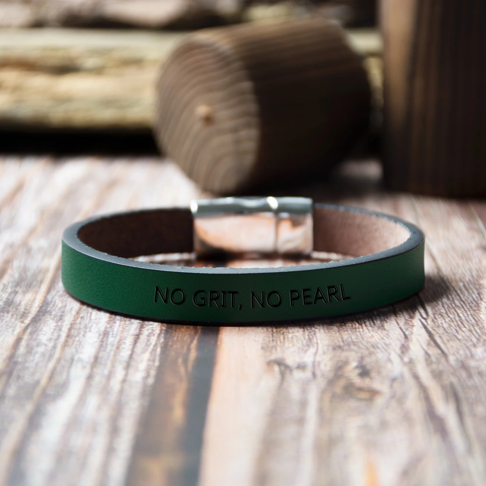 Без зернистости без жемчуга кожаный браслет для мужчин и женщин на заказ c