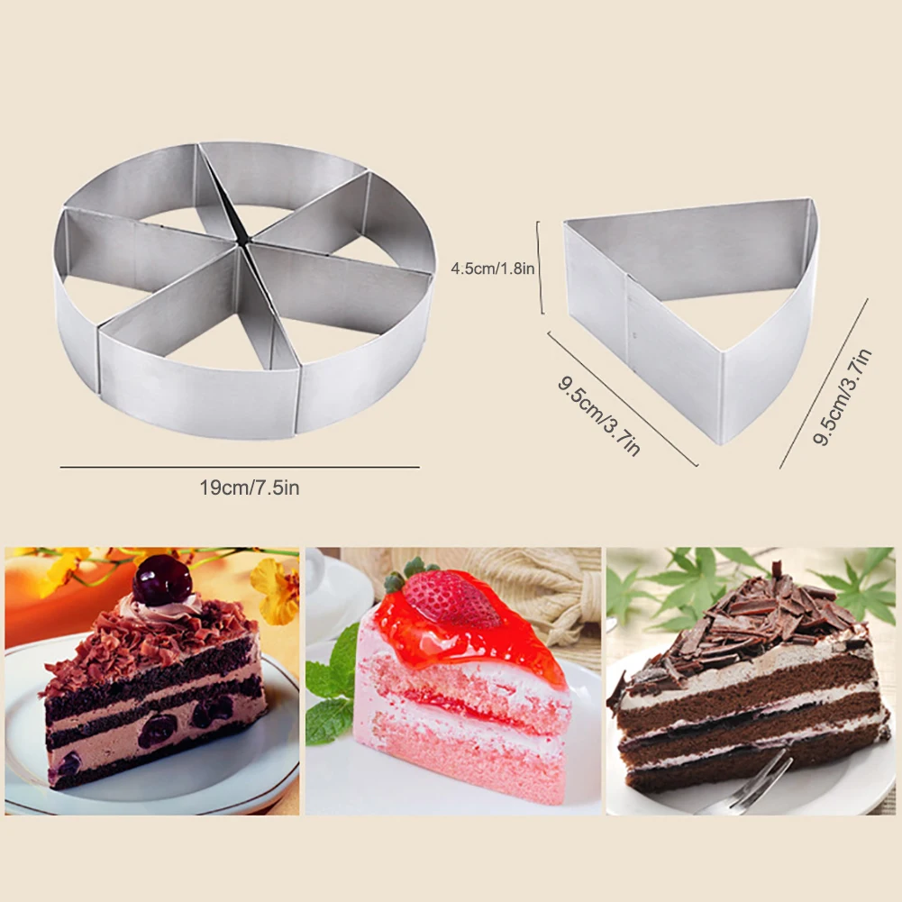 Форма для Мусса из нержавеющей стали инструменты украшения торта 6 частей