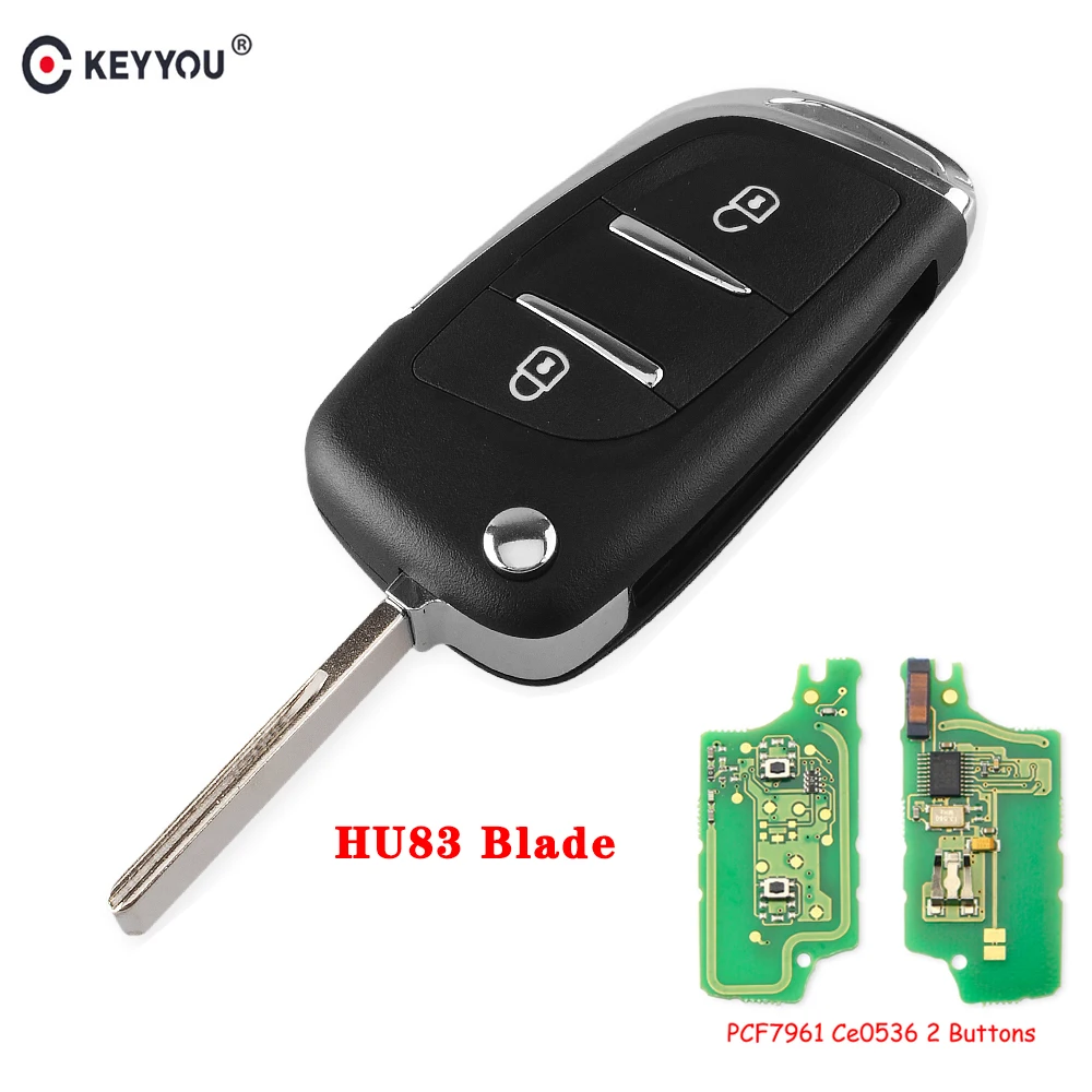

Ключ дистанционного управления автомобилем KEYYOU 434 МГц ID46 PCF7961 чип работает для CITROEN C2 C3 C4 C5 сигнализация управления автомобилем (CE0536 ASK 3 кнопк...