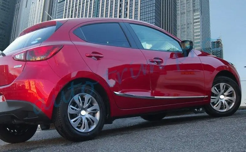 АБС-пластик хром корпус автомобильной двери боковой молдинг Portect накладка в полоску подходит для Mazda 2 Demio аксессуары украсить