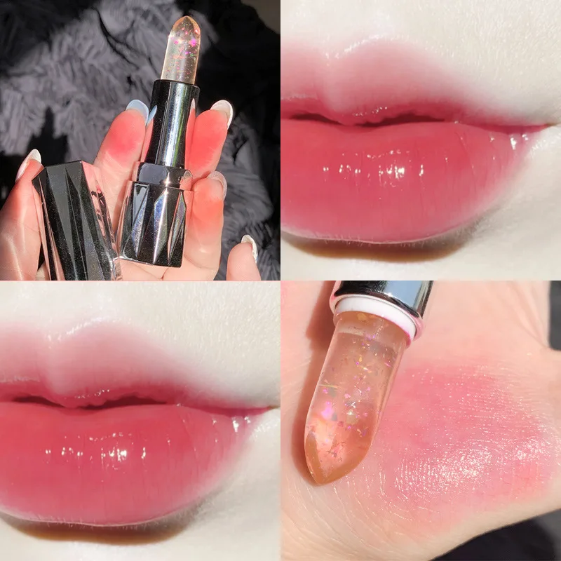 

Transparent Jelly Lipstick Lip Gloss Moisturizing Easy To Color Lip Balm Velvet Lip Gloss Easy To Color Lip Balm Makeup Korean